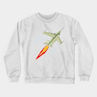 Vintage Fighter Jet Taking Off Retro Crewneck Sweatshirt